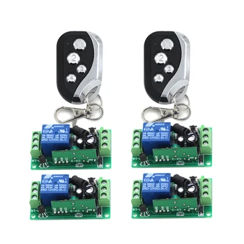 

Digital 12V 1 Channel Learn Code RF Gate Garage Door Remote Control Switch 2 Transmitter and 4 Receiver SKU: 5398