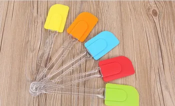 

by dhl 1000pcs high quality Pastry Tools Silicone Spatula Baking Scraper Cream Butter Handled Cake Spatula Cooking Cake