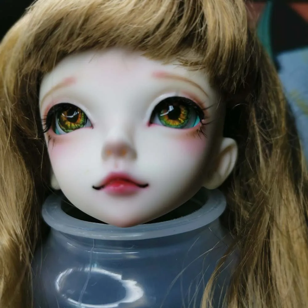 Круглая акриловая кукла bjd имитирующая глаза оранжевого и зеленого цвета 1/4 1/3 1/6