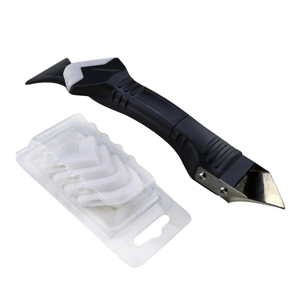  Silicone Scraper Window Squeegees Silicone Sealant Spreader Spatula Metal Scraper Cement Caulk Remo