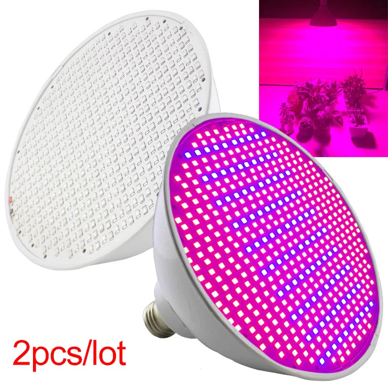 2PCS 500 LED Grow Light Bulbs growbox tent Plants vegs Vegetable Growing Lamps For Green House Hydroponic garden Growth Lights