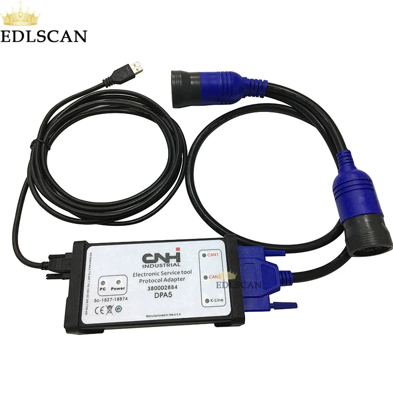 EDLSCAN сельскохозяйственное оборудование, диагностический инструмент CNH EST, диагностический комплект для New голландский чехол, инструмент для электронного обслуживания 9,1