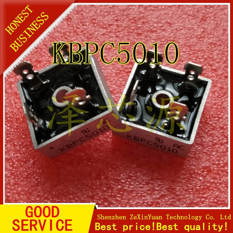 

2PCS/LOT KBPC5010 50A 1000V Diode Bridge Rectifier kbpc5010