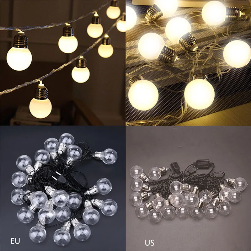 

Novelty 5.3M B20 LED Globe Connectable Festoon Party Ball string lamps led Christmas Lights fairy wedding garden pendant garland