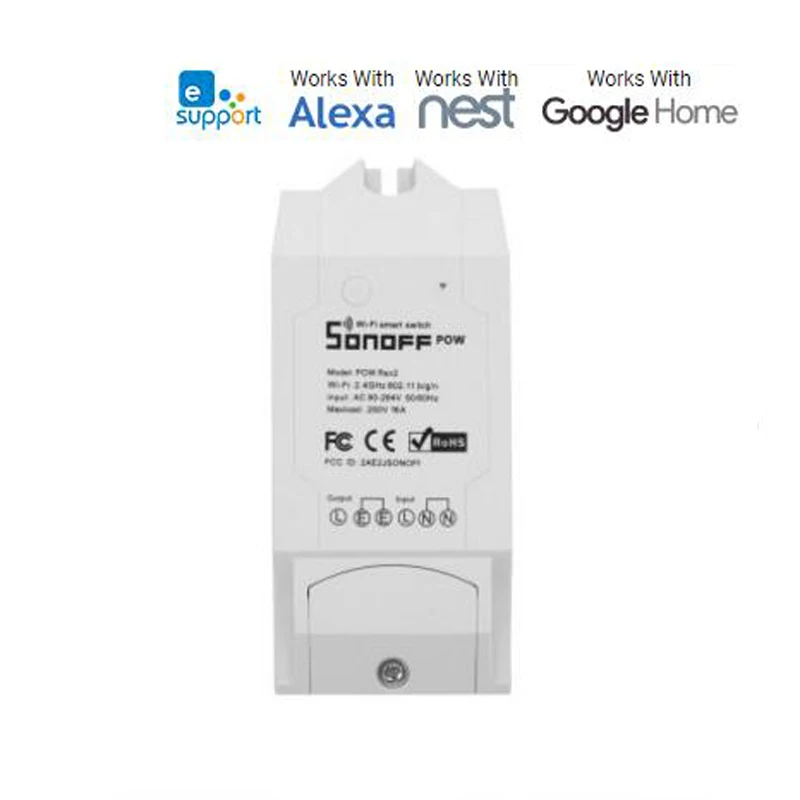 Medidor de Energia Monitor sem Fio Interruptor com Função de Compartilhamento Sonoff Energia wi fi Sincronismo Controle Remoto Módulo Casa Inteligente Pow r2 15a - Image 3