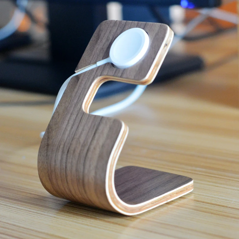 Newest Charging Dock Bamboo Wood Stand 