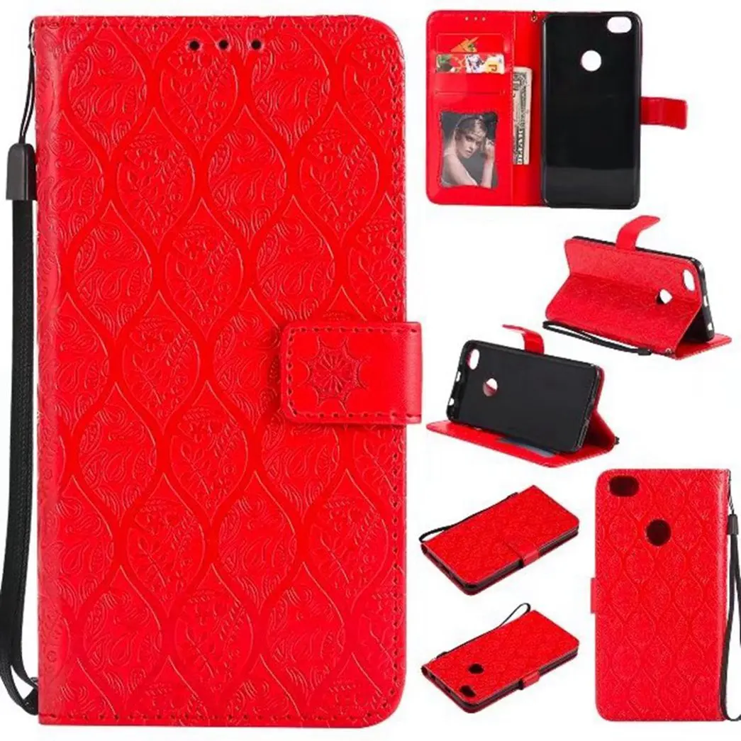 

MuTouNiao Red Rattan Leather Flip Case Cover For Xiaomi Redmi Mi Note MIX 2 4A 4X 5 5A Y1 5X A1 6 A2 Lite Plus Pro
