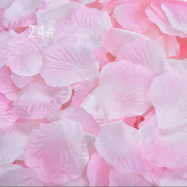 1000 шт./лот искусственные лепестки роз градиент красочные свадебные украшения праздничные декорации petalos de boda RS02 - Цвет: color 24