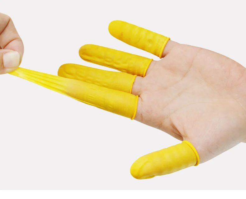 

200pcs emulsion fingerpit rubber protective fingerpits Wear resistant Anti-stain Good elasticity slip