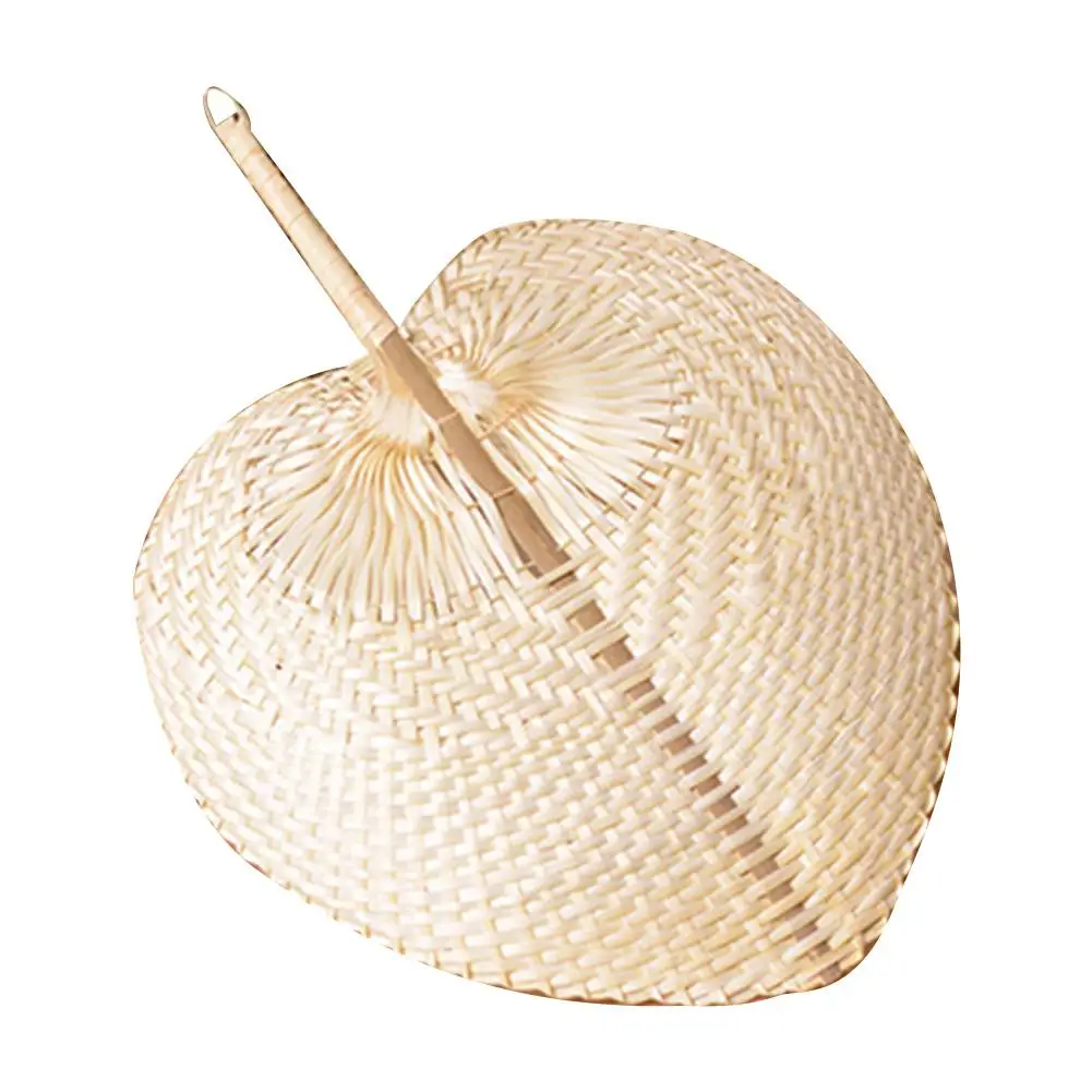 

1 Pcs Pure Cooling Fan Handmade DIY Heart Shaped Bamboo Woven Fans For Summer Party Tools Pure Artificial DIY Woven Cooling Fan