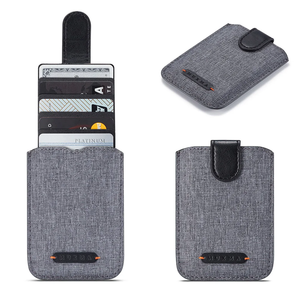 5 держатель для карт Складной Холщовый кожаный чехол-наклейка для iPhone X XR XS Max 7 8 Plus samsung A50 A70 A40 A30 A10 карман для телефона
