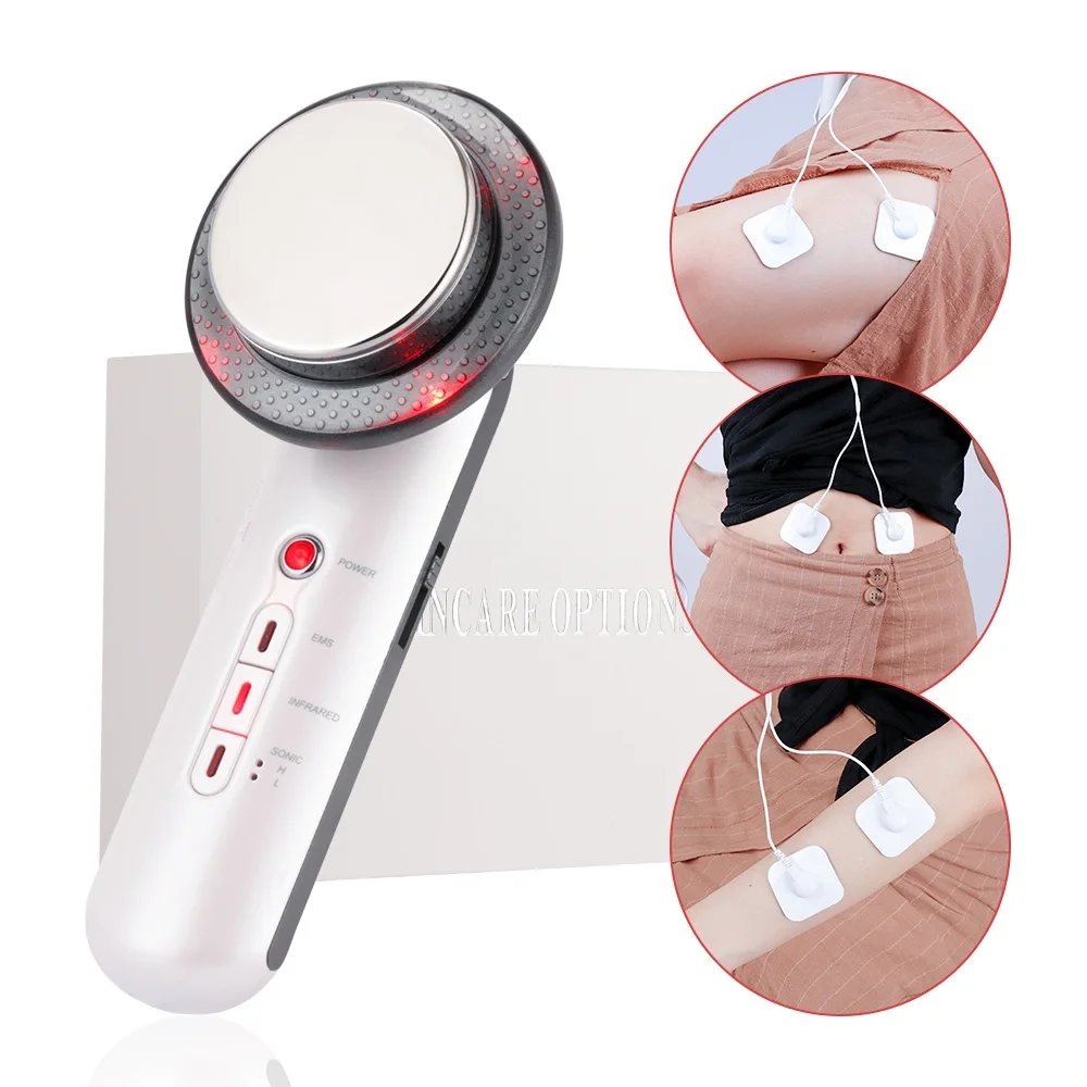 Goedkoop 3 in 1 Ultrasone Afslanken Machine voor Facial Body Gewichtsverlies Crèmes Ultrasone Infrarood Verlichting Pijn Therapie