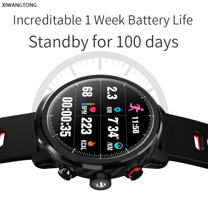 

XIWANGTONG accurate heart rate monitoring and energy show for 100 days on standby and IP68 professional waterproof smartwatch