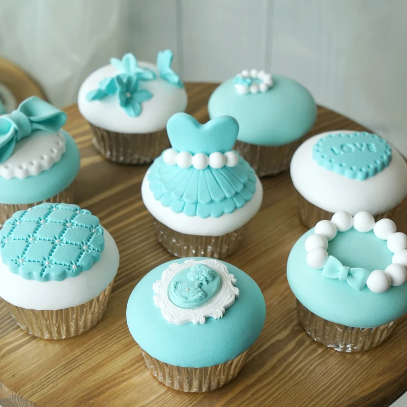 Simulation De Faux Gateau Artificiel Mini Cupcake Decoratif Bleu Decoration De Mariage Dessert Decoration De Table Ameublement Aliexpress