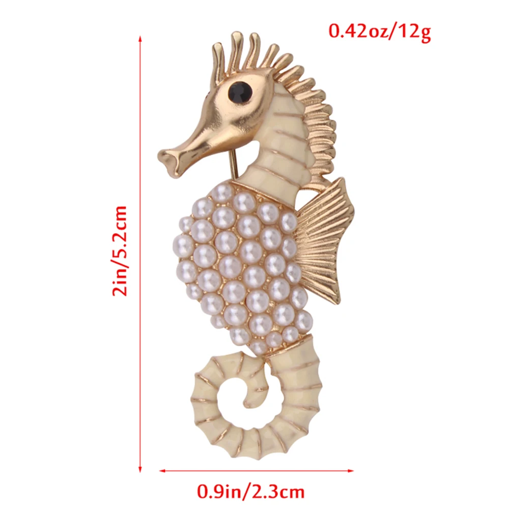 Женская эмалированная брошь Seahorse яркая морская Брошь булавка в виде животного