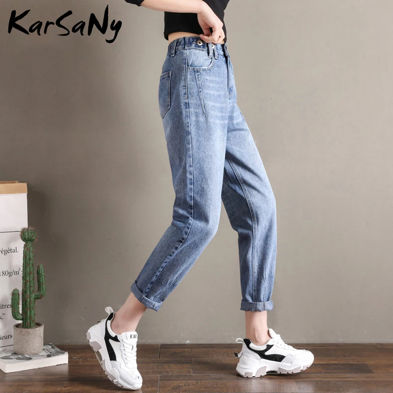 Beste Hoge Waisted Boyfriend Jeans Voor Vrouwen Losse Zwarte Denim Broek Jean Femme Vrouwen Rechte Jeans Vriendje Vrouwen Hoge Taille