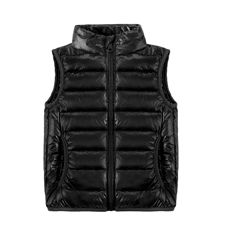 Comprar 2019 nuevos chalecos para niños invierno Ultra ligero blanco pato abajo chaleco abrigos niños niñas chaqueta sin mangas niños chaleco cálido a prueba de viento