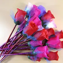 6 шт./лот, новинка, искусственная Роза, Цветочная шариковая ручка, подарок на день Святого Валентина, розовая Шариковая ручка для школы и офиса, канцелярские принадлежности