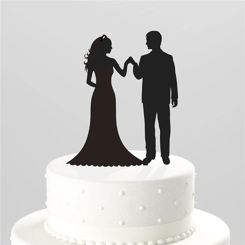  Invitation to the Dance Bride and Groom Wedding Cake Topper/Wedding Decoration/Acrylic Silhouette C - 32677839502