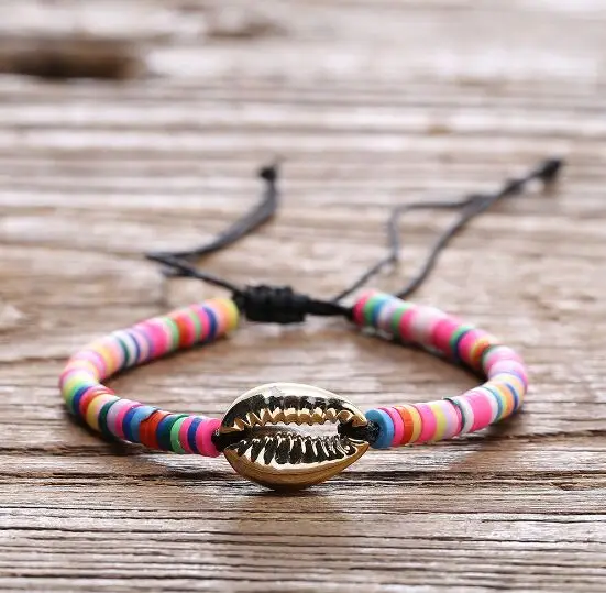

1pc Cowrie shell Bracelet femme Adjustable boho Macrame friendship Real Seashell Bracelet Mothers Day Jewelry Gift 8137