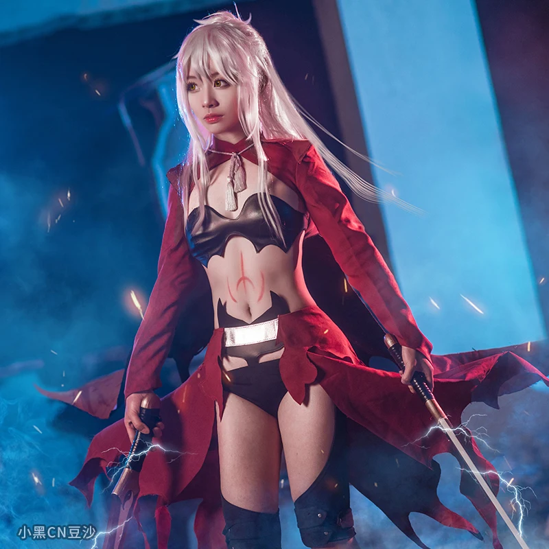 Аниме! Fate/kaleid liner 3rei Illyasviel Сексуальная Красная униформа для девочек костюм