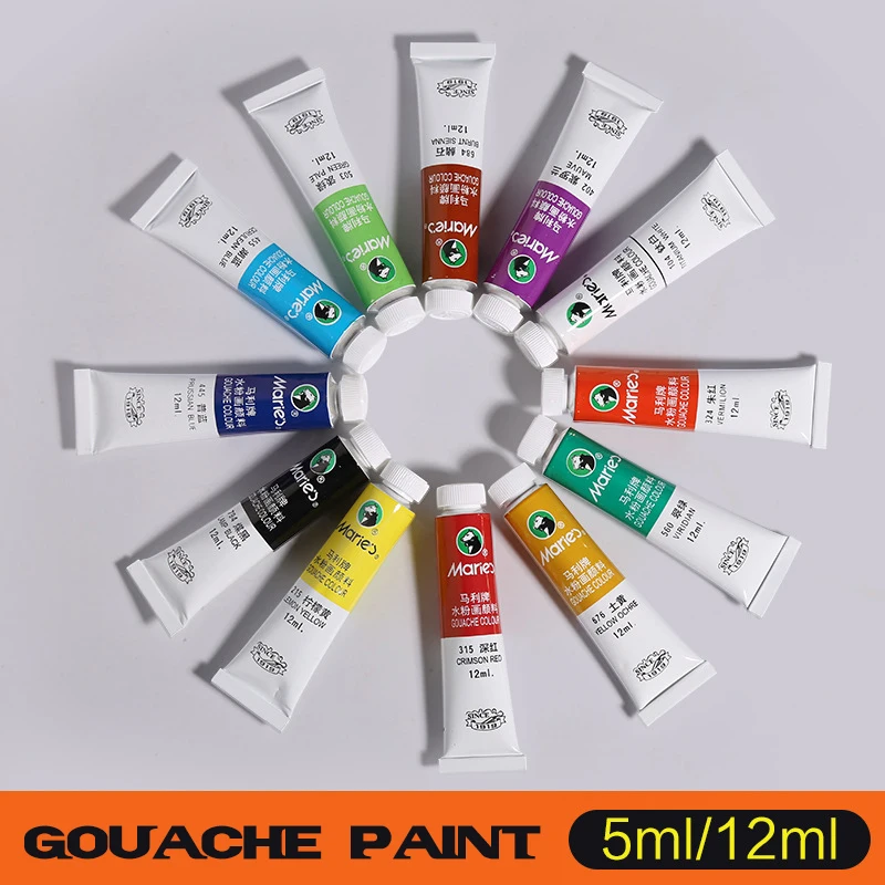 

5ML 12ML Paint for Gouache Watercolor Paint Color Art Painting Paint Drawing Tools Waterc olours Painting Supplies
