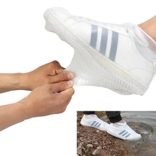 Обувь для велоспорта большого размера; водонепроницаемые прозрачные резиновые сапоги; толстая нескользящая износостойкая Спортивная непромокаемая обувь