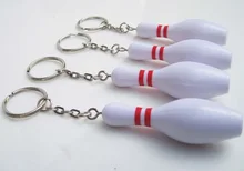 hot sale new design colorful bowling pin keychain