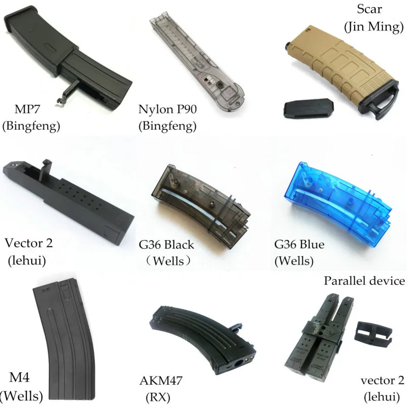 

Outdoor CS sport cartridge clip electric water bombs gun mechanical magazine blaster children's gel ball gun toy accessories
