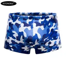 AITONOBLE мужские плавки для плавания компрессионные модные однотонные купальники квадратные плавки боксеры для тренировок для серфинга