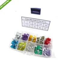 10 стоимость 100 шт мини предохранители для автомобиля Коробка Набор исследовательский клиентский 2A 3A 5A 7.5A 10A 15A 20A 25A 30A