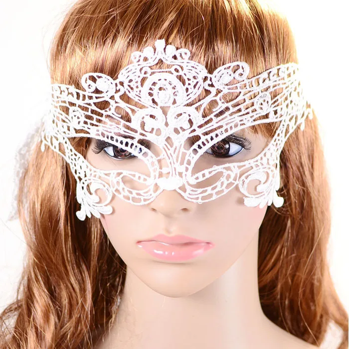 

Christmas Gift Sale White Mask Masque Venitien Sexy Elegant Eye Face Mask Masquerade Ball Carnival Fancy Party #25