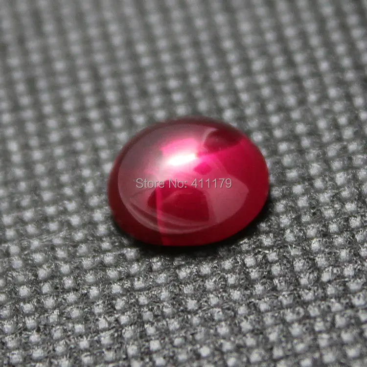 

AAAAA round Shape Cabochon red loose stone red stones for jewelry making DIY flat base flawless excellent corundum