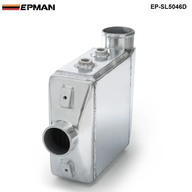 Universal Aluminum Water To Air Turbo Intercooler Front Mount 250 X 220 X 115mm Inlet/Outlet 3.