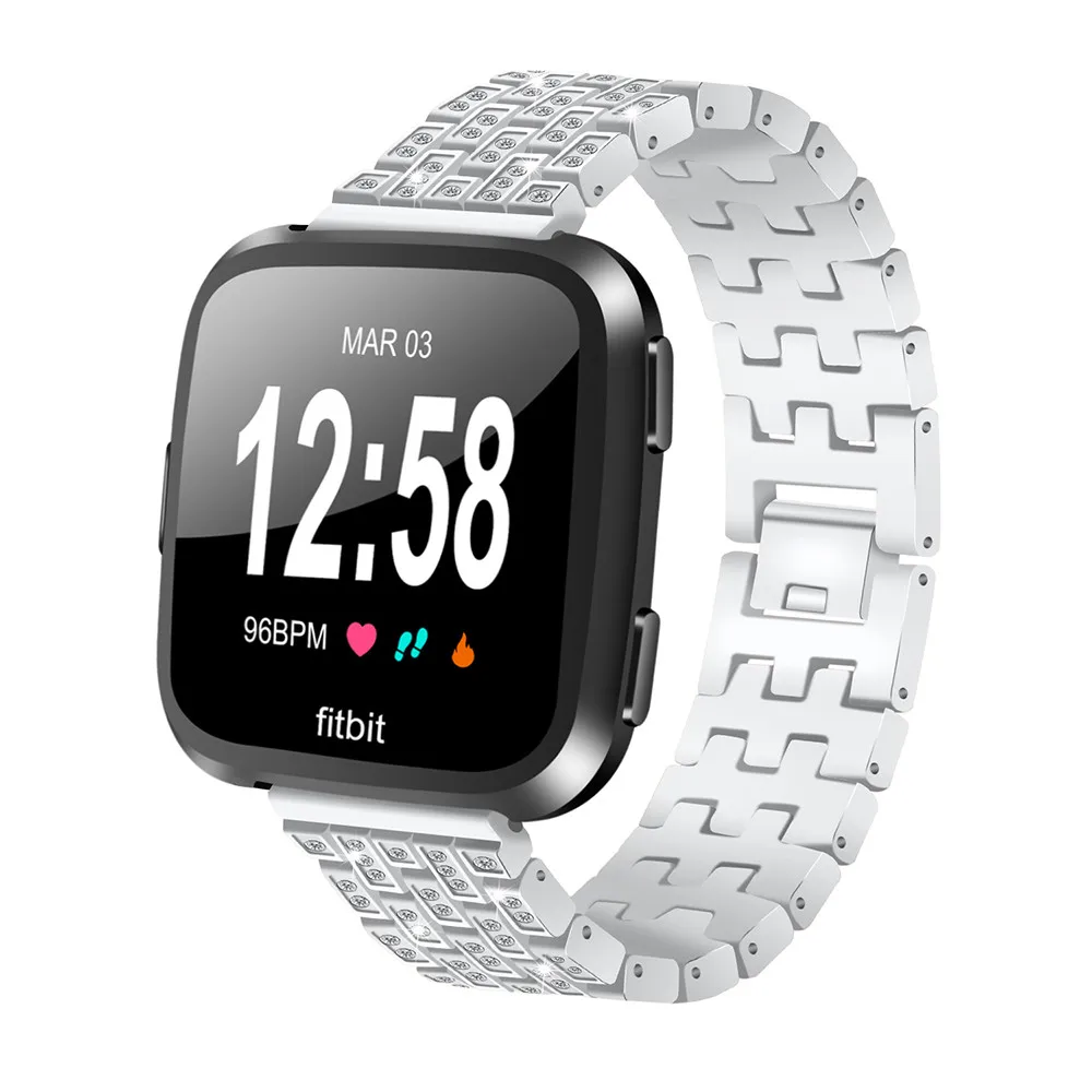 Металлический ремешок для Fitbit Versa Smartwatch Браслет для Fitbit Versa замена Браслет со стразами аксессуары