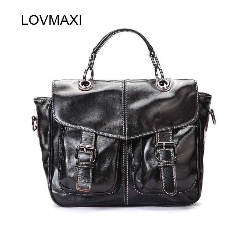 

LOVMAXI 2018 Top Sale Genuine Leather Men Messenger Bags Casual Unisex Solid Men's Bag Genuine Leather Handbags Men Shoulder Bag