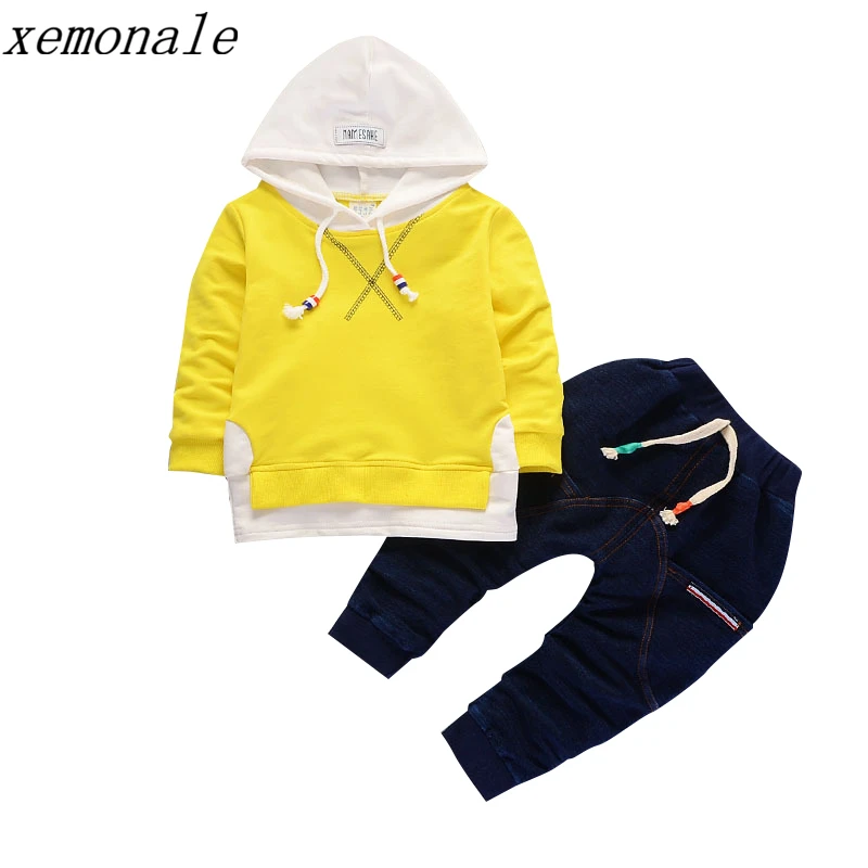 

2019 Autumn Children Boys Girls Clothing Sets Leisure Letter Cotton Hoodies Long Sleeve T Shirts Pants 2Pcs Costume Kids Clothes