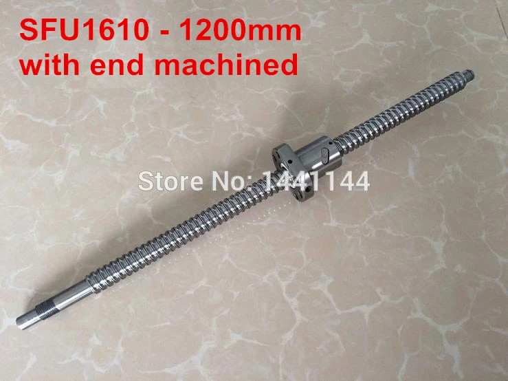 SFU1610-1200 мм шариковый винт + ballnut конечную обработку для BK12/BF12 стандартная