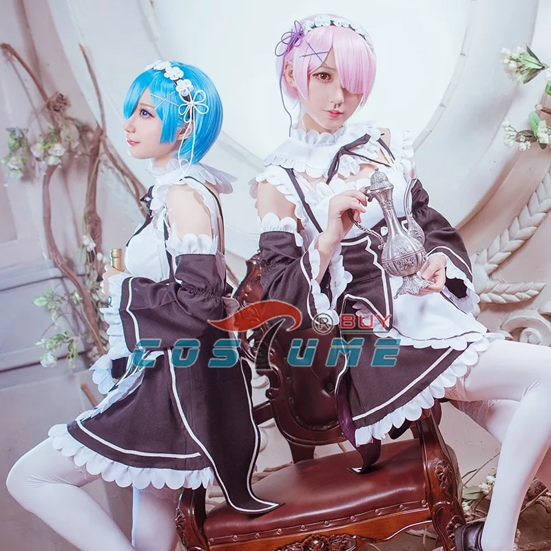 Rem костюм аниме Re: Zero Life в другом мире от Zero Rem Ram косплей костюм платье горничной на заказ