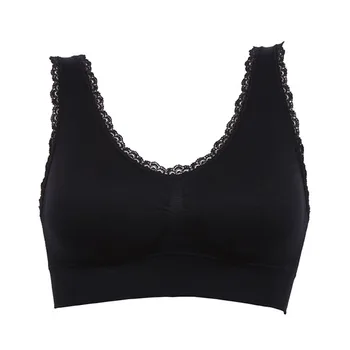 

EFINNY Solid Color Breathable Women Seamless Fitness Lace Bra Tops Underwear Ladies Bras Plus Size S-3XL 6 Color