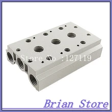 Пневматический Керамика блок электромагнитный Клапан База 3 станций G1/4 10 мм Диаметр цилиндров