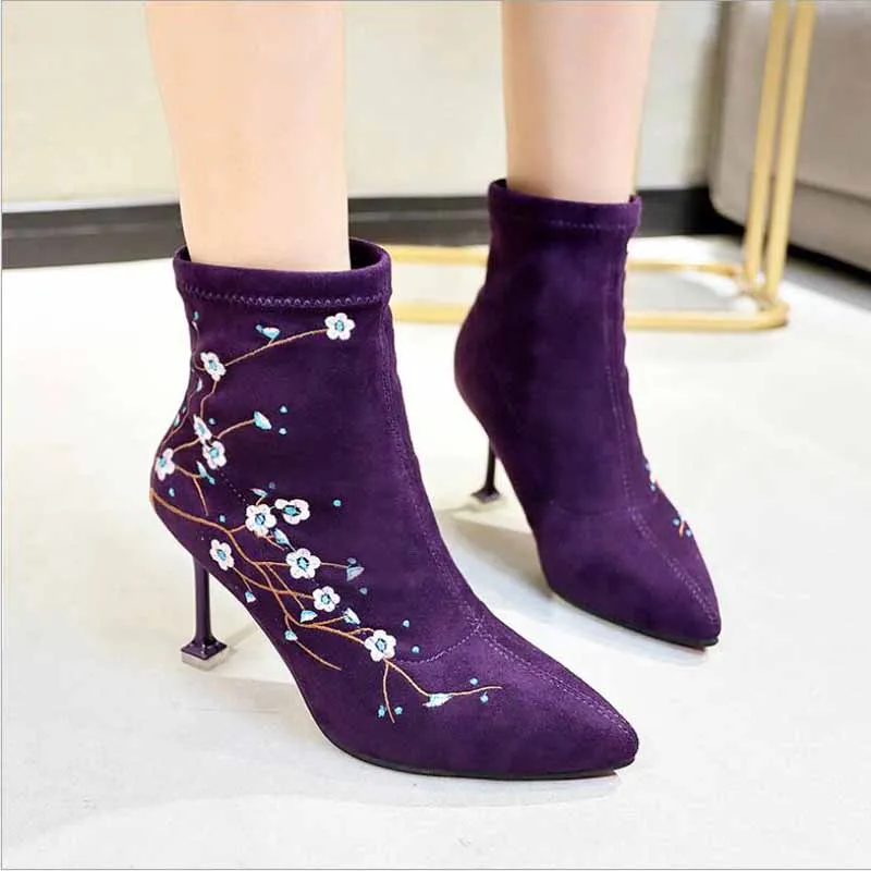 

HOT Women Shoes Pointed Toe Pumps Patent Leather Dress High Heels Boat Shoes Wedding Shoes Zapatos Mujer Blue wine red