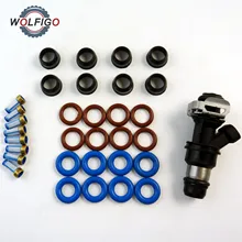 WOLFIGO топливный инжектор и ремонтный комплект уплотнительные кольца фильтры 25317628 17113553 8171136980 для грузовой автомобиль Chevrolet Pintle V8 Шевроле GMC 4,8