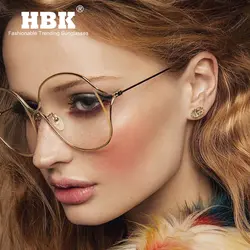 HBK 2019 женские роскошные круглые очки оправа женские прозрачные круглые жемчужные ножки полые Солнцезащитные очки великолепные брендовые