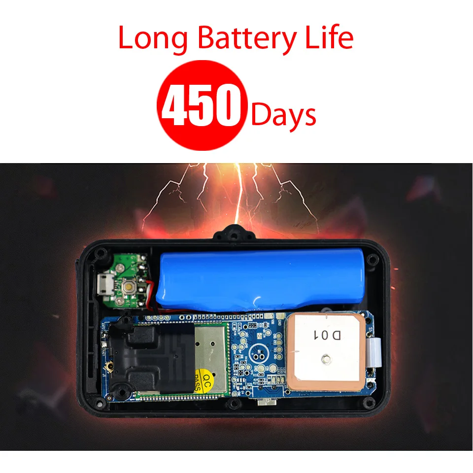 New Crawler Waterproof GPRS GSM GPS Tracker 450days Long Battery Once Full Charged Power Magnet FREE Tracking Software System