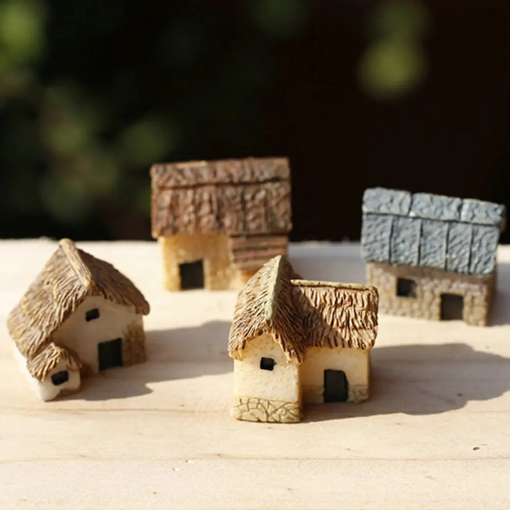 Small house figurines decoration crafts Resin Micro Landscape Ornaments
