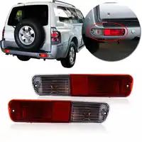 CAPQX 1Pair Brake light Rear Bumper Signal Reflector fog lamp For Mitsubishi Pajero V73 V75 V77 rear fog lamp warning light