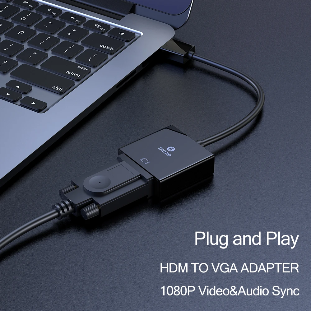 Biaze HDMI в VGA адаптер 1080P цифро аналоговый видео аудио конвертер кабель для Xbox 360 PS3/4 PC