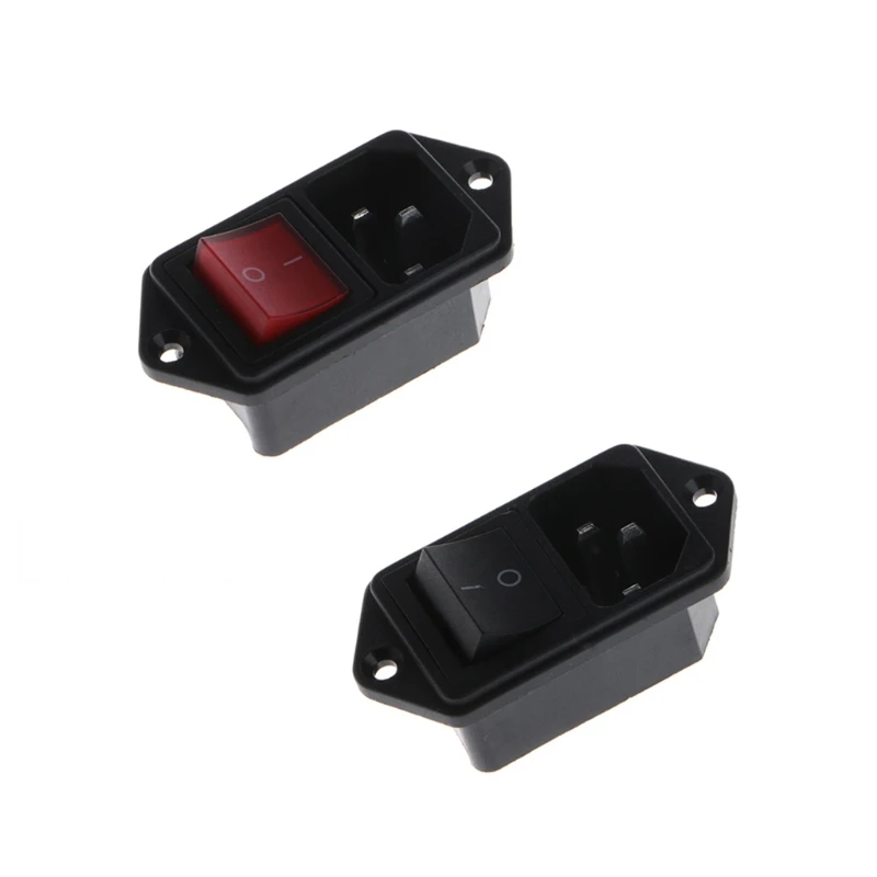 10A 250 В AC кулисный переключатель 3 Pin IEC320 C14 Впускной встроенный модуль