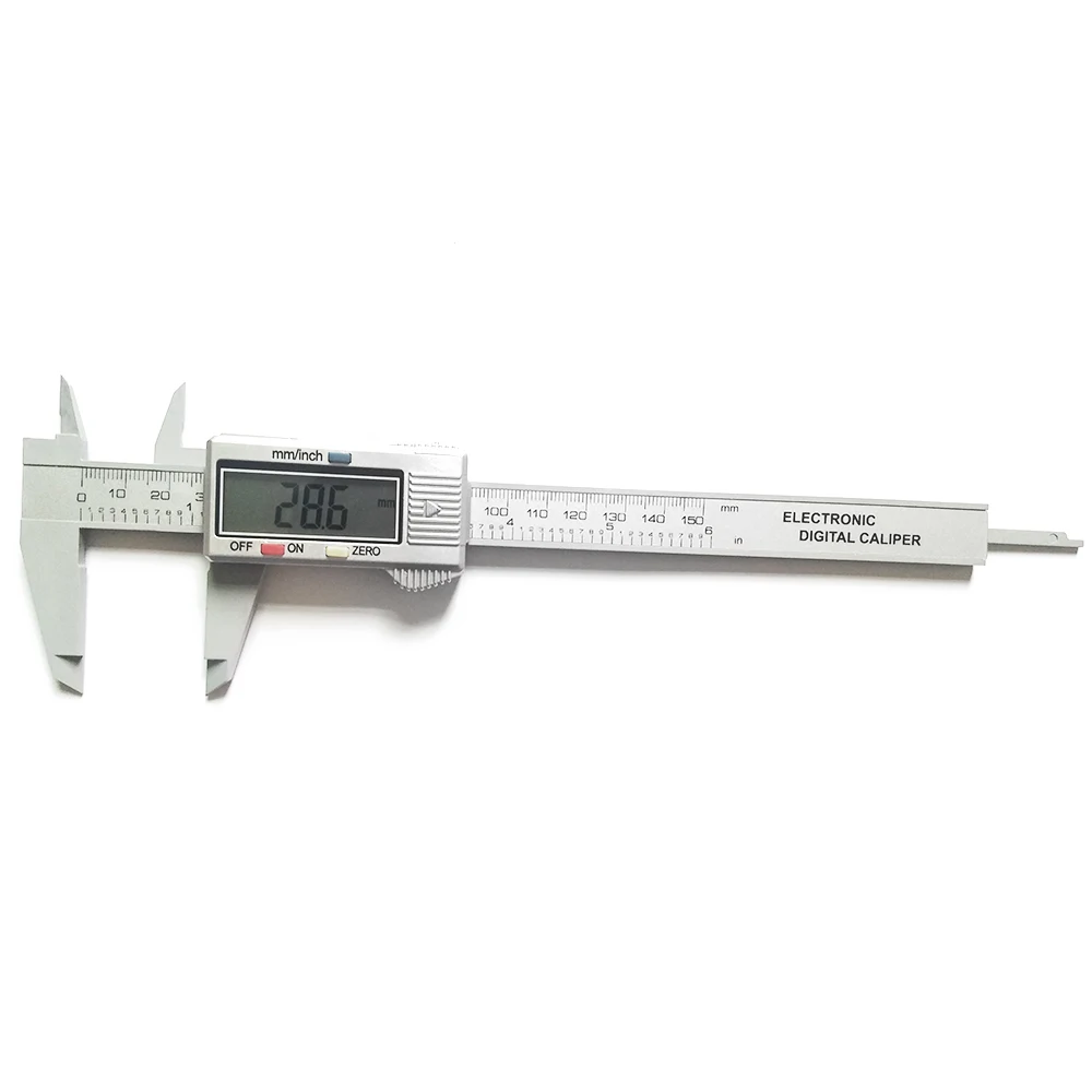 Digital Vernier Calipers Measure 150mm 6inch Lcd Electronic Carbon 